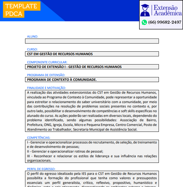 Projeto de extensão I Recursos Humanos