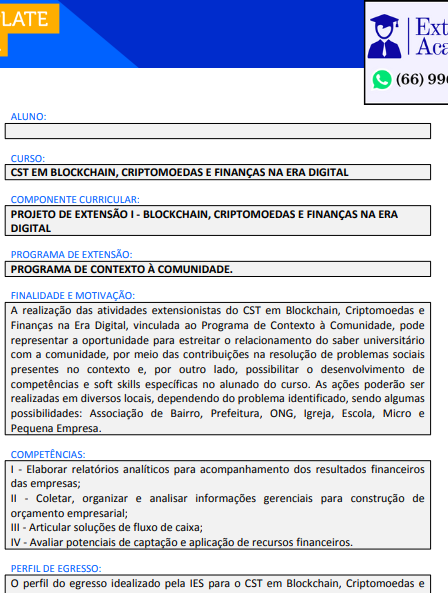 Projeto de Extensão I – Blockchain, Criptomoedas e Finanças na Era Digital