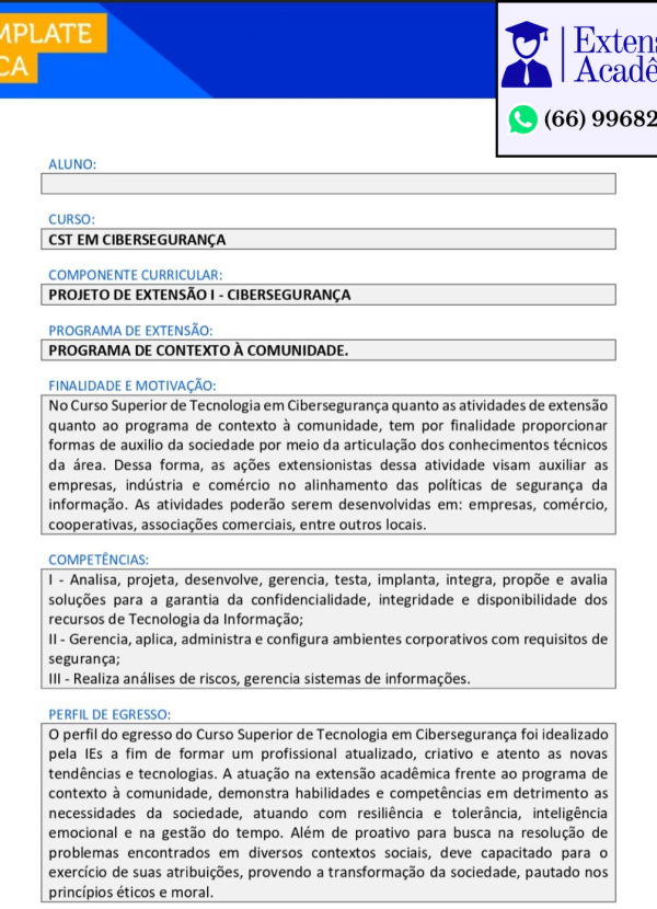Portfólio Projeto de Extensão I - Cibersegurança