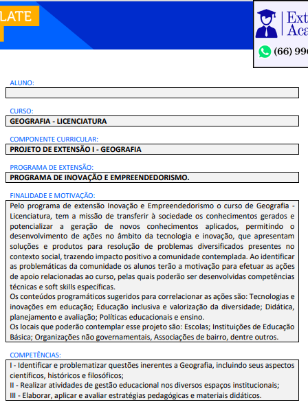 Portfólio Projeto de extensão I - Geografia