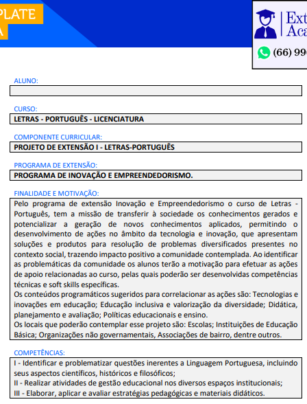 Portfólio Projeto de extensão I - Letras Português