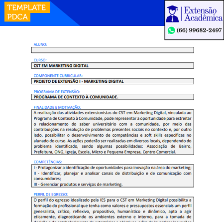 Projeto de extensão - Marketing Digital 