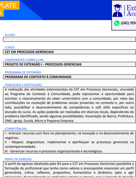 Projeto de extensão I - Processos Gerenciais