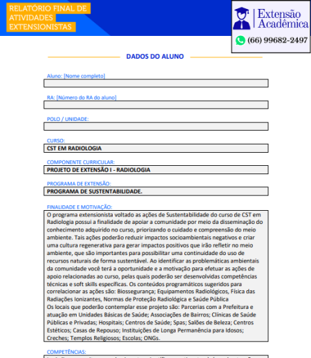 Portfólio Projeto de Extensão I - Radiologia