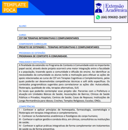 Projeto de extensão I - Terapias Integrativas e complementares