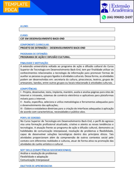 Projeto de extensão I - Desenvolvimento Back-End