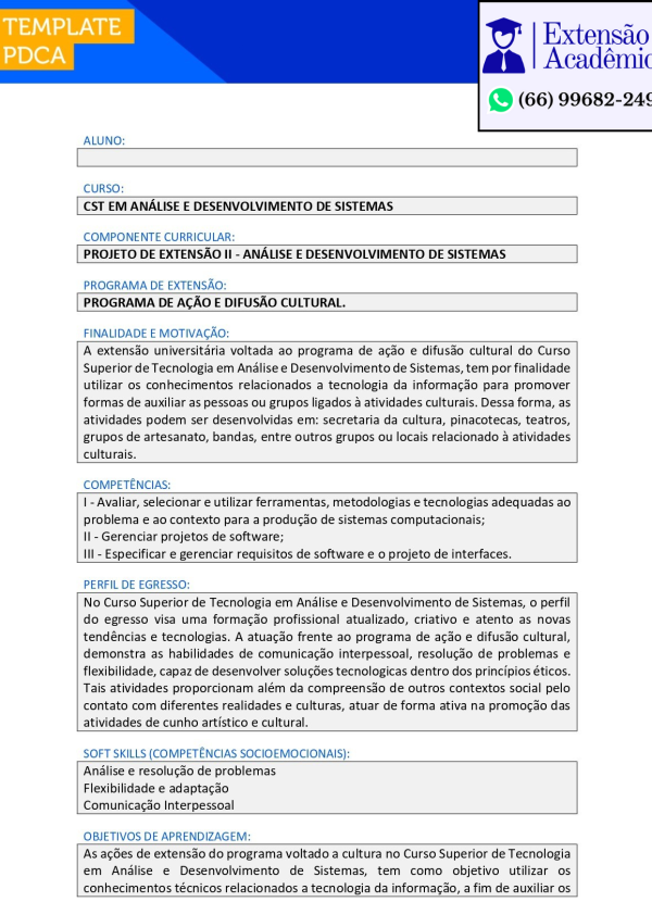 Projeto de extensão II - Análise e desenvolvimento de sistemas