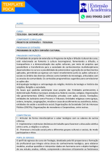 Projeto de extensão I - Teologia
