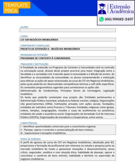 Projeto de extensão II Negócios Imobiliários